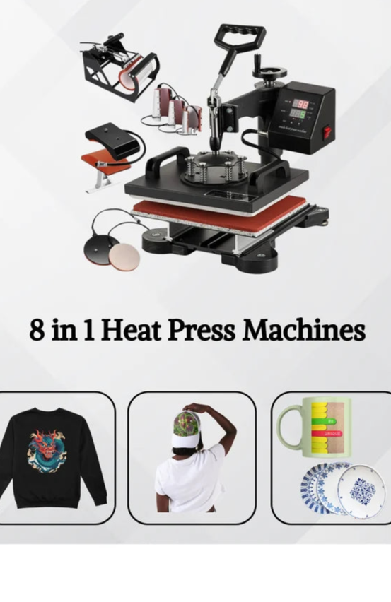 8 In 1 Combo Heat Press Machine