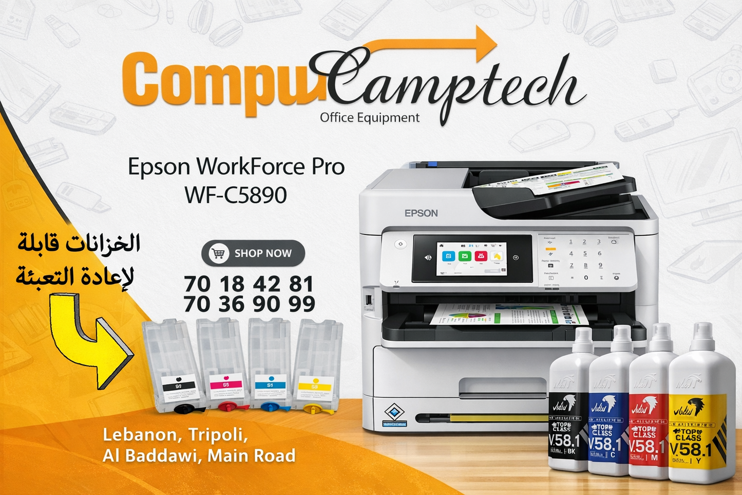 WorkForce Pro WF-C5890 InkJet Color Printer